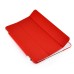 Separate Piece Tri-Fold PU Leather Flip Smart Cover PC Clear Back Stand Smart Case  For iPad Mini 4 - Red