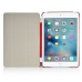 Separate Piece Tri-Fold PU Leather Flip Smart Cover PC Clear Back Stand Smart Case  For iPad Mini 4 - Red