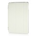 Separate Piece Tri-Fold PU Leather Flip Smart Cover PC Clear Back Stand Smart Case  For iPad Mini 4 - White