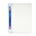 Separate Piece Tri-Fold PU Leather Flip Smart Cover PC Clear Back Stand Smart Case  For iPad Mini 4 - White