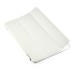 Separate Piece Tri-Fold PU Leather Flip Smart Cover PC Clear Back Stand Smart Case  For iPad Mini 4 - White