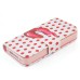 Sexy Red Lips Built-in Wallet Leather Case Cover for iPhone 4/4S