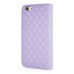 Sheepskin Camellia Rhinestone Magnetic Snap PU Leather Folio Stand Case With Card Slots For iPhone 6 4.7 inch - Light Purple