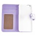 Sheepskin Camellia Rhinestone Magnetic Snap PU Leather Folio Stand Case With Card Slots For iPhone 6 4.7 inch - Light Purple