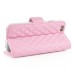 Sheepskin Camellia Rhinestone Magnetic Snap PU Leather Folio Stand Case With Card Slots For iPhone 6 4.7 inch - Pink