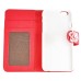 Sheepskin Camellia Rhinestone Magnetic Snap PU Leather Folio Stand Case With Card Slots For iPhone 6 4.7 inch - Red