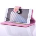 Sheepskin Camellia Rhinestone Pendant Magnetic Snap PU Leather Case With Card Slots for Samsung Galaxy Note 7 - Pink