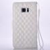 Sheepskin Elegant Flower Magnetic Snap PU Leather Folio Case With Card Slots For Samsung Galaxy Note 7 - White