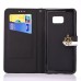 Sheepskin Stripe Anchor Magnetic Snap PU Leather Case for Samsung Galaxy Note 7 - Black