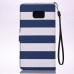 Sheepskin Stripe Anchor Magnetic Snap PU Leather Case for Samsung Galaxy Note 7 - Blue