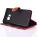 Sheepskin Stripe Anchor Magnetic Snap PU Leather Case for Samsung Galaxy Note 7 - Red