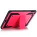 Shell 2 in 1 Hybrid Plastic And TPU Kickstand Defender Case For iPad Mini 4 - Magenta And Black