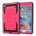 Shell 2 in 1 Hybrid Plastic And TPU Kickstand Defender Case For iPad Mini 4 - Magenta And Black