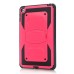 Shell 2 in 1 Hybrid Plastic And TPU Kickstand Defender Case For iPad Mini 4 - Magenta And Black