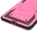 Shell 2 in 1 Hybrid Plastic And TPU Kickstand Defender Case For iPad Mini 4 - Magenta And Black