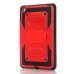 Shell 2 in 1 Hybrid Plastic And TPU Kickstand Defender Case For iPad Mini 4 - Red