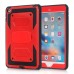 Shell 2 in 1 Hybrid Plastic And TPU Kickstand Defender Case For iPad Mini 4 - Red