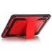 Shell 2 in 1 Hybrid Plastic And TPU Kickstand Defender Case For iPad Mini 4 - Red