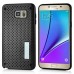 Shock Proof Hybrid TPU Aluminium Metal Heat Dissipation Defender Case Stand Cover For Samsung Galaxy Note 5 - Black