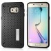 Shock Proof Hybrid TPU Aluminium Metal Heat Dissipation Defender Case Stand Cover For Samsung Galaxy S6 Edge Plus - Black