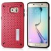 Shock Proof Hybrid TPU Aluminium Metal Heat Dissipation Defender Case Stand Cover For Samsung Galaxy S6 Edge Plus - Red