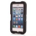 Shock Proof Silicone And PC Stand Back Case With Touch Through Screen Protector For iPhone 5 iPhone 5s - Black