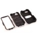 Shock Proof Silicone And PC Stand Back Case With Touch Through Screen Protector For iPhone 5 iPhone 5s - Black