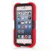 Shock Proof Silicone And PC Stand Back Case With Touch Through Screen Protector For iPhone 5 iPhone 5s - Red