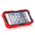 Shock Proof Silicone And PC Stand Back Case With Touch Through Screen Protector For iPhone 5 iPhone 5s - Red