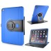 Shockproof 360 Degree Rotation Stand PC Case with Touch Through Screen Protector for iPad Air 2 (iPad 6) - Dark Blue