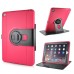 Shockproof 360 Degree Rotation Stand PC Case with Touch Through Screen Protector for iPad Air 2 (iPad 6) - Magenta