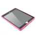 Shockproof 360 Degree Rotation Stand PC Case with Touch Through Screen Protector for iPad Air 2 (iPad 6) - Pink