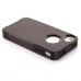 Shockproof Hybrid Plastic and TPU Protective Back Case For iPhone 4 iPhone 4s- Black