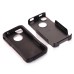 Shockproof Hybrid Plastic and TPU Protective Back Case For iPhone 4 iPhone 4s- Black