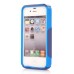 Shockproof Hybrid Plastic and TPU Protective Back Case For iPhone 4 iPhone 4s- Dark And Light Blue