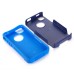 Shockproof Hybrid Plastic and TPU Protective Back Case For iPhone 4 iPhone 4s- Dark And Light Blue