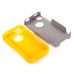 Shockproof Hybrid Plastic and TPU Protective Back Case For iPhone 4 iPhone 4s- Grey And Yellow