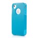 Shockproof Hybrid Plastic and TPU Protective Back Case For iPhone 4 iPhone 4s - Turquoise