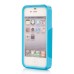 Shockproof Hybrid Plastic and TPU Protective Back Case For iPhone 4 iPhone 4s - Turquoise