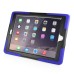 Shockproof Hybrid Silicone and Plastic Stand Protective Case with Touch Screen Film for iPad Air 2 ( iPad 6 ) - Dark Blue