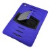 Shockproof Hybrid Silicone and Plastic Stand Protective Case with Touch Screen Film for iPad Air 2 ( iPad 6 ) - Dark Blue