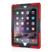 Shockproof Hybrid Silicone and Plastic Stand Protective Case with Touch Screen Film for iPad Air 2 ( iPad 6 ) - Red