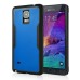 Shockproof PC and TPU Protective Back Case for Samsung Galaxy Note 4 - Black/Dark Blue