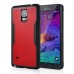 Shockproof PC and TPU Protective Back Case for Samsung Galaxy Note 4 - Black/Red