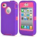 Shockproof Rugged Plastic And Rubber Gel Hard Hybrid Case Cover For iPhone 4 4S