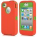 Shockproof Rugged Plastic And Rubber Gel Hard Hybrid Case Cover For iPhone 4 4S