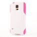 Shockproof TPU and PC 2 in 1 Hybrid Case for Samsung Galaxy S5 G900 - Magenta/White