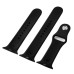 Silicone Strap Bracelet Fitness Sport Band Replacement For Apple Watch 38 mm - Black