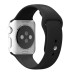 Silicone Strap Bracelet Fitness Sport Band Replacement For Apple Watch 38 mm - Black