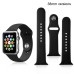 Silicone Strap Bracelet Fitness Sport Band Replacement For Apple Watch 38 mm - Black